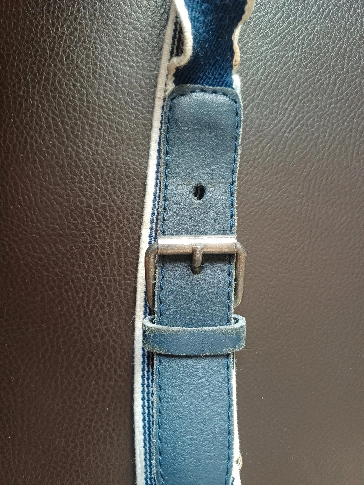 Blauw en witte elastische verstelbare riem – photo 2